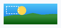 Split Images online - after adding a cropping box, click the cropping box to select for more operations